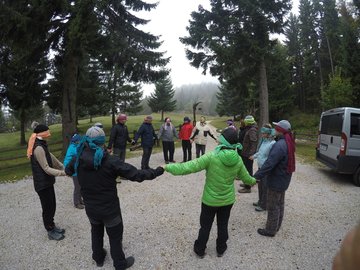 Team building - krog zaupanja Motivacijski trening - Velika Planina