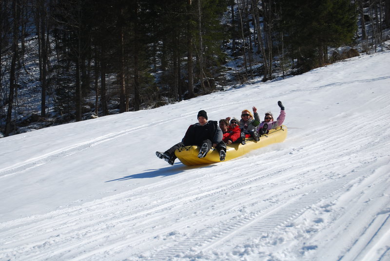 Rafting na snegu v Logarski dolini