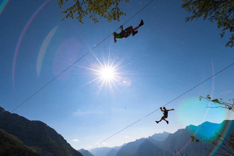 Zipline Bovec - 200 m nad tlemi